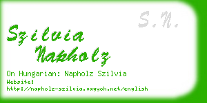 szilvia napholz business card